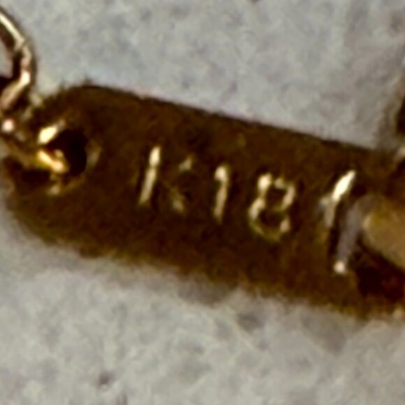 18k Gold Plated Dainty Anklet Bracelet with "B" Initial - Picture 5 of 7